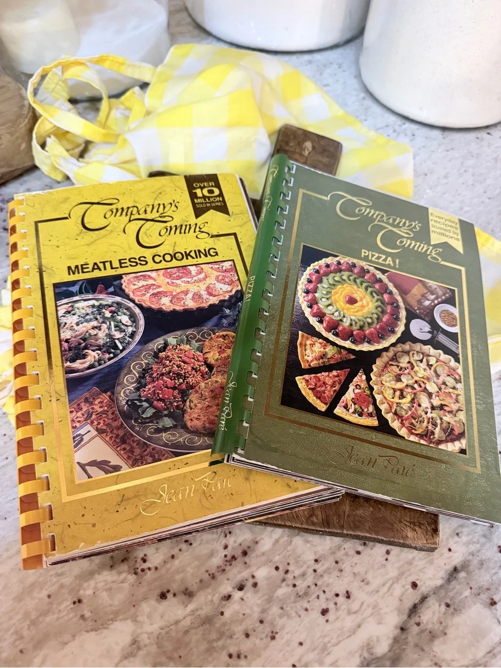 Company’s Coming Pizza & Meatless Cooking Jean Pare Cookbook Lot 2 Spiral Bound